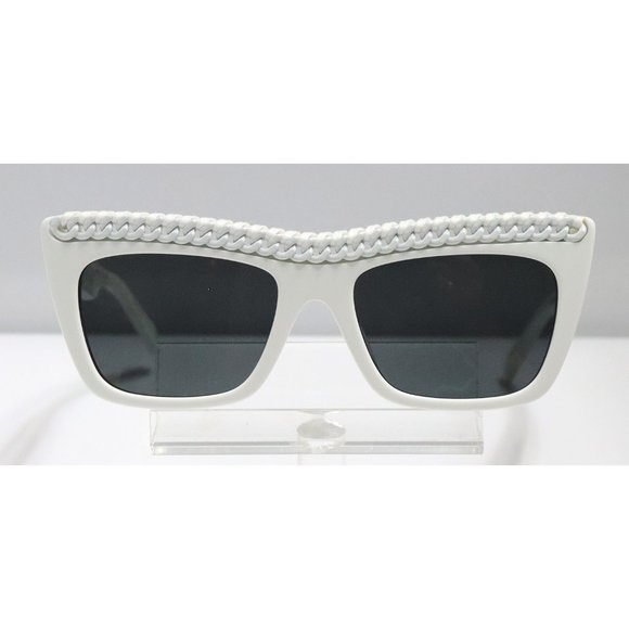 New Stella McCartney SC0194S 003 White Sunglasses W/ Chain Link - Picture 2 of 5